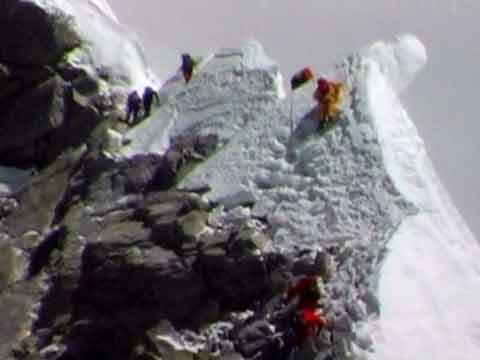 
Climbers on the Everest Summit Ridge To Hillary Step May 5, 1999 - Everest: Mountain at the Millenium DVD
